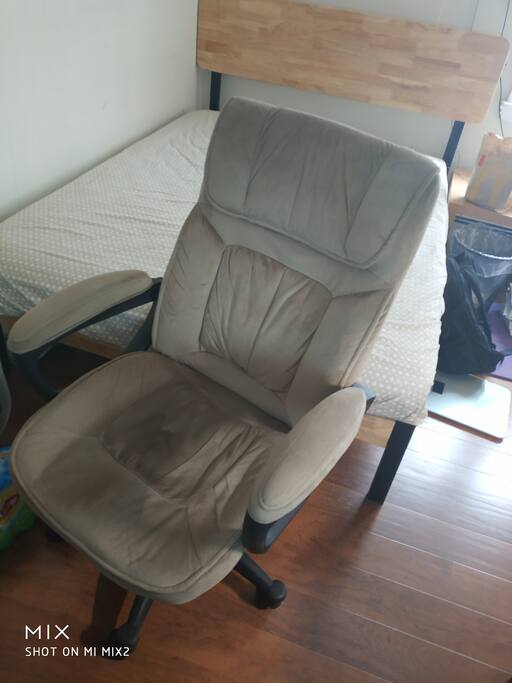 bed, a really comfortable chair