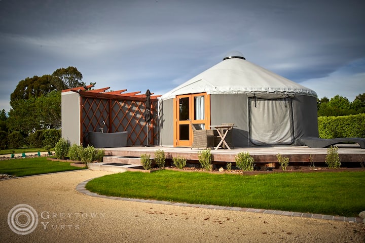 Yurt in Greytown · ★4.99 · 1 bedroom · 1 bed · 1.5 baths