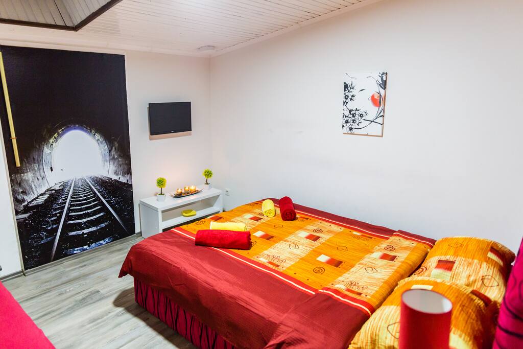 bedroom with private bathroom