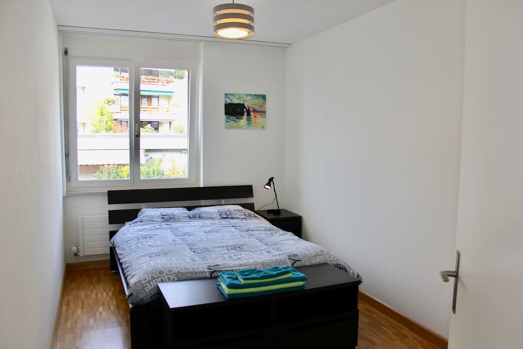 Second bedroom: Double bed with two memory foam pillows