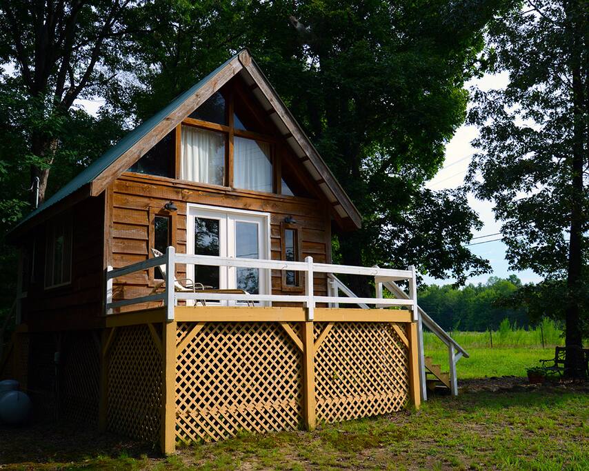 Side view of studio