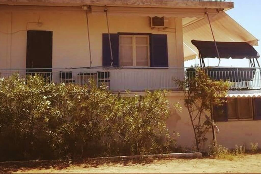 Side view of the villa