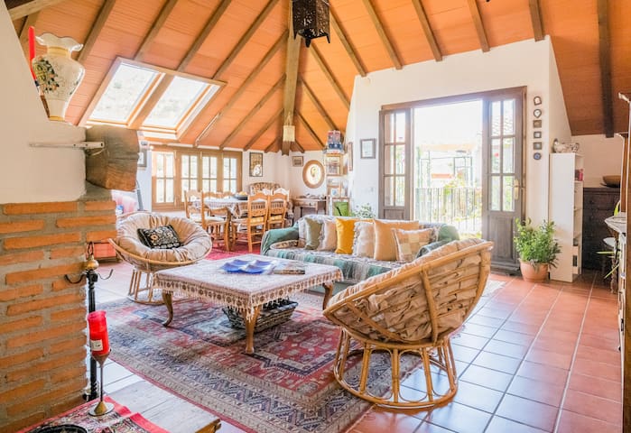 Unique sunny rooftop flat in historic  house