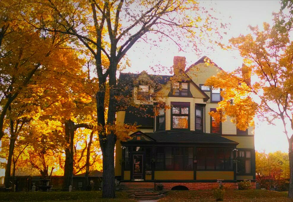 Our house on a lovely fall morning.