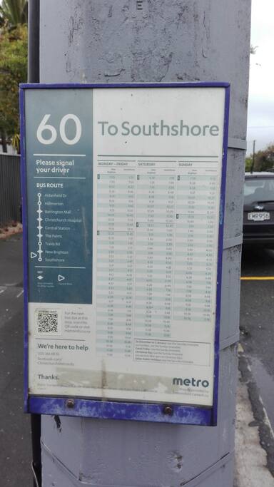 Bus at gate to City and Malls
