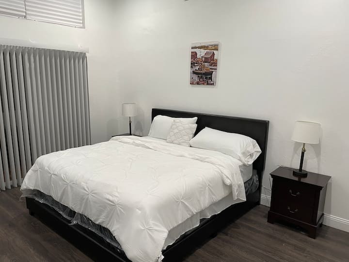 bedroom with king bed