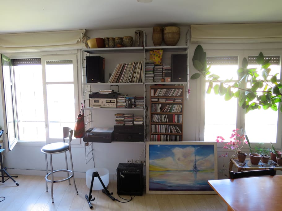 Living room is sunny