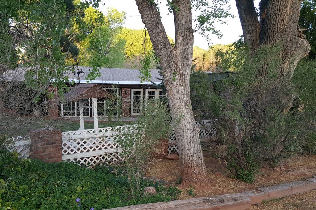 Secluded hideaway nestled among the trees and red rocks
