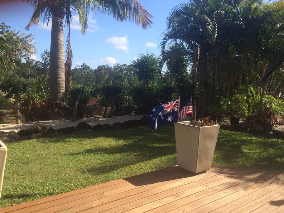 Morning views of the back garden.