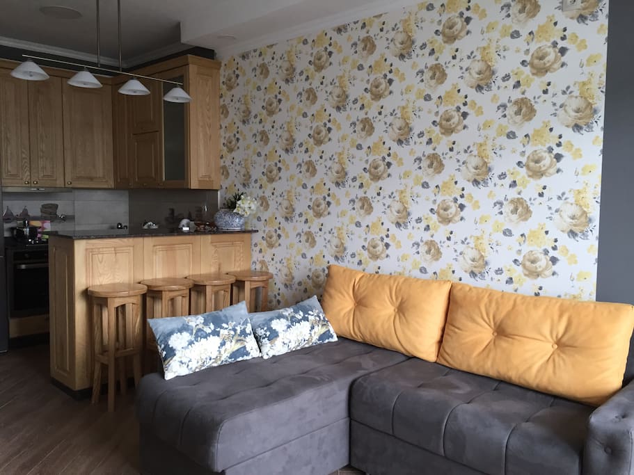 Living Room + Kitchen