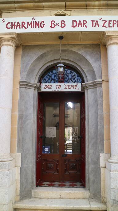 Entrance charming B&B Dar ta Zeppi + Art box home gallery of Modern Art , Qala /Gozo