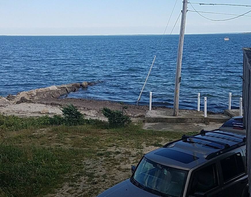 View from side deck