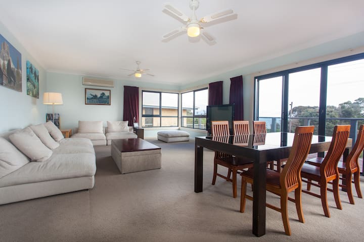 Beach house by a beautiful beach.