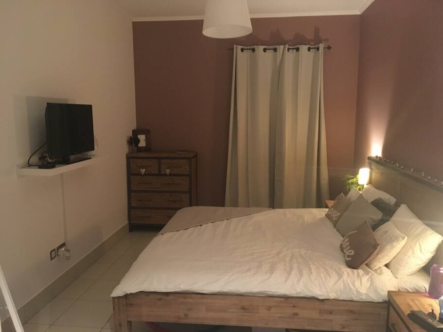 The bedroom with Apple TV