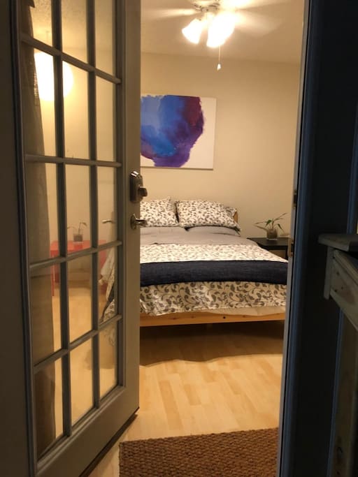 Sunlight from French Doors, Private Master Suite, your Own Entry