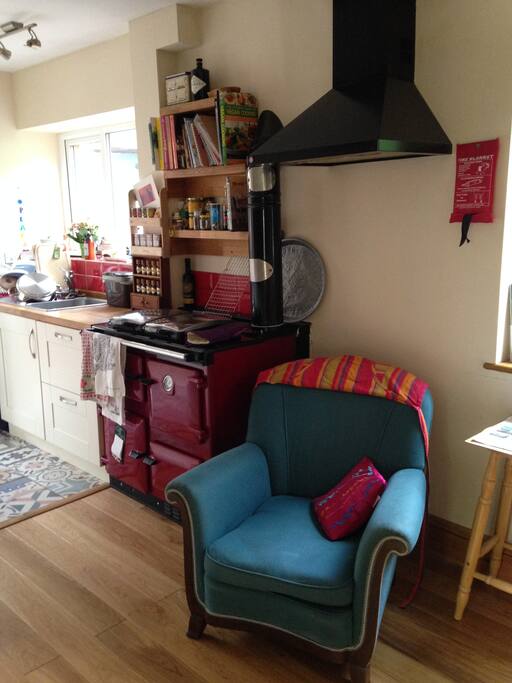 The kitchen with rayburn