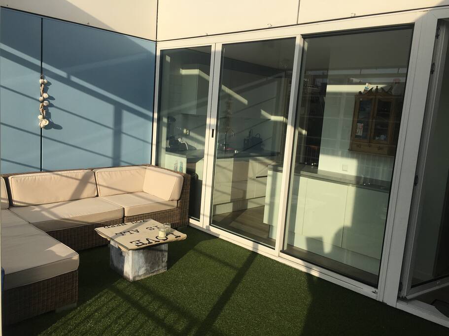 Sunny terrace on the south