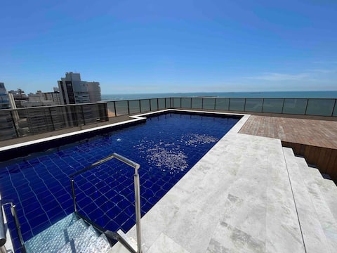 Flat Apartment with Side Sea View