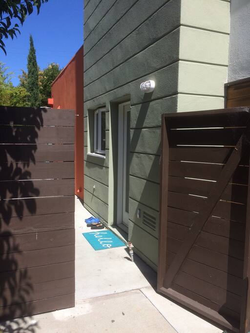 Your private entrance, through the side gate