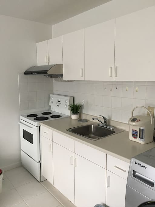 Open kitchen in living room