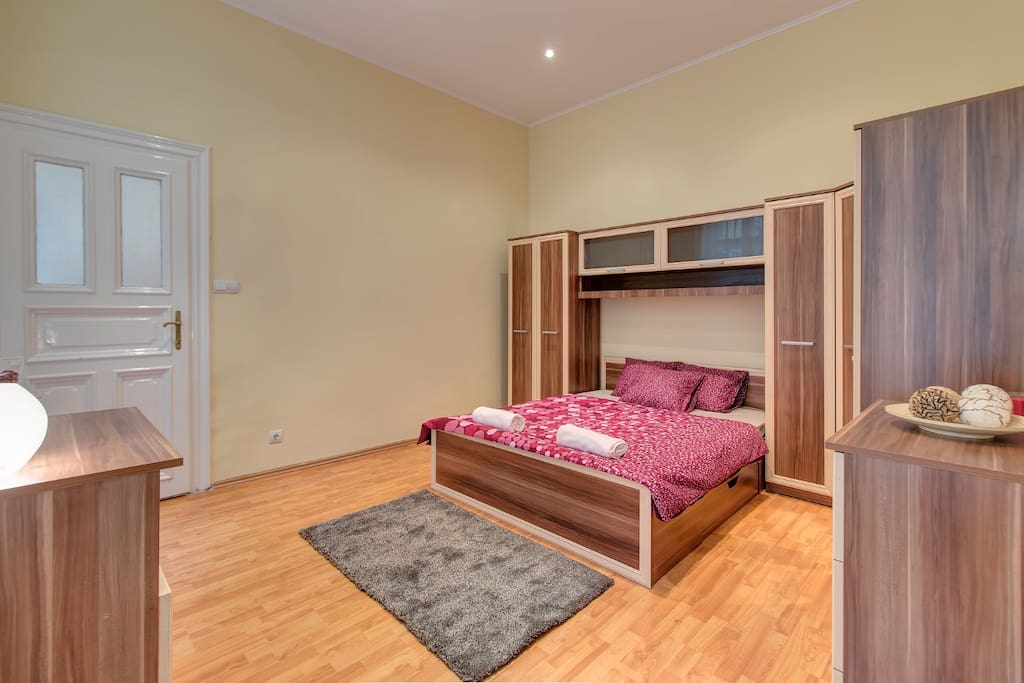 Spacious bedroom with plenty of storage room