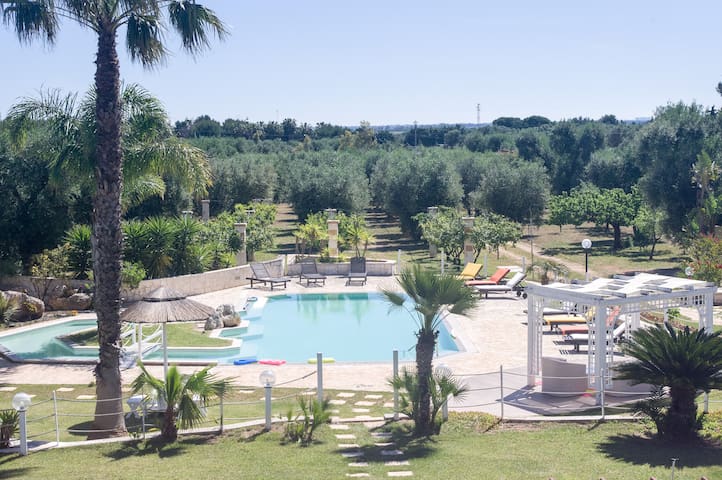 Tenuta Placella in olive grove and private Pool