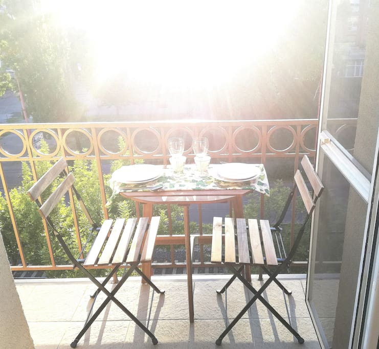 Balcony for two or three person