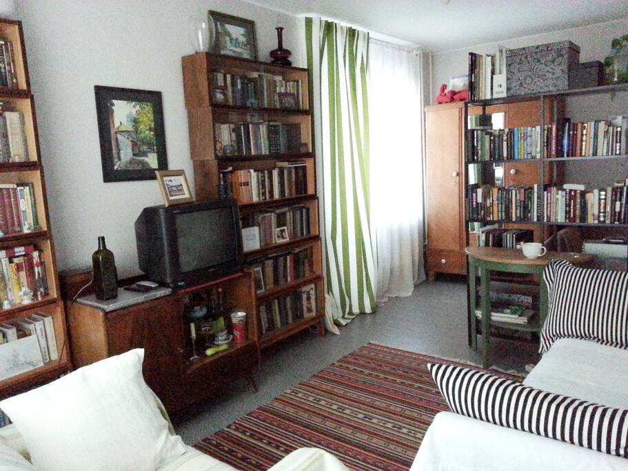 Une chambre dans un appartement simple dans un quartier vert. Pour une personne ou 1 couple. Des voisins qui parlent le français et l'anglais, le petit-déjeuner et l'hospitalité. En transport commun 3 min du métro Troparevo, 25 du stade de Louzhniki et 40 min du centre ville.