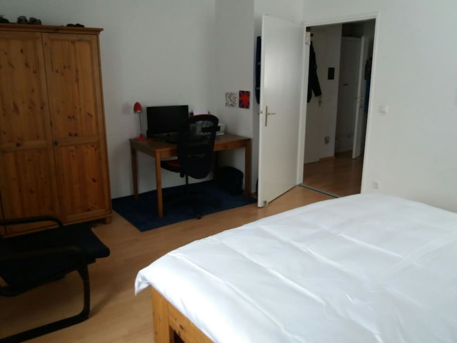 Your room also has a wardrobe, desk, computer, printer and a radio.