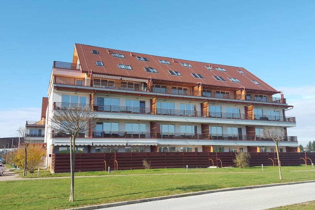 Your balcony is 2nd floor and 2nd in from the right