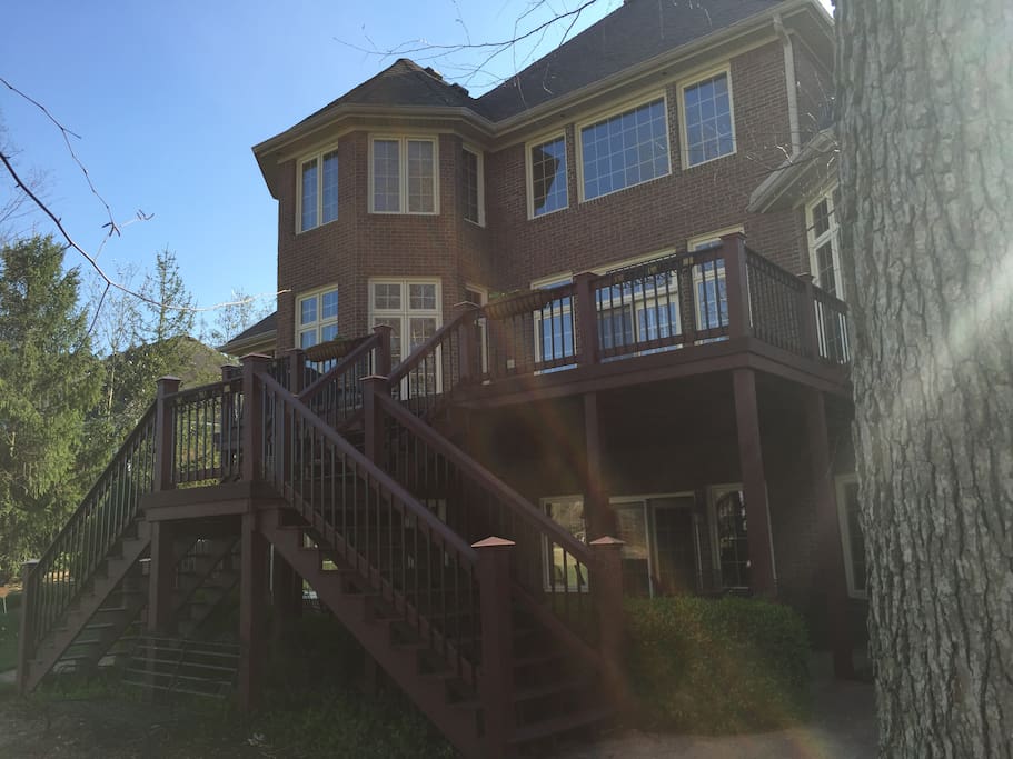 Outside deck and back of house
