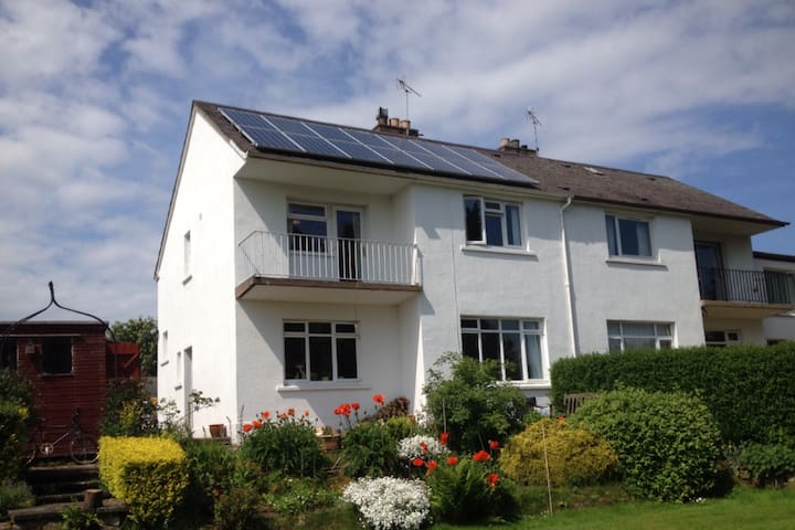 Room with balcony and view