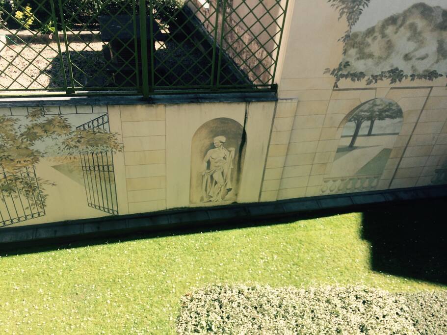 vue sur jardin privatif au calme