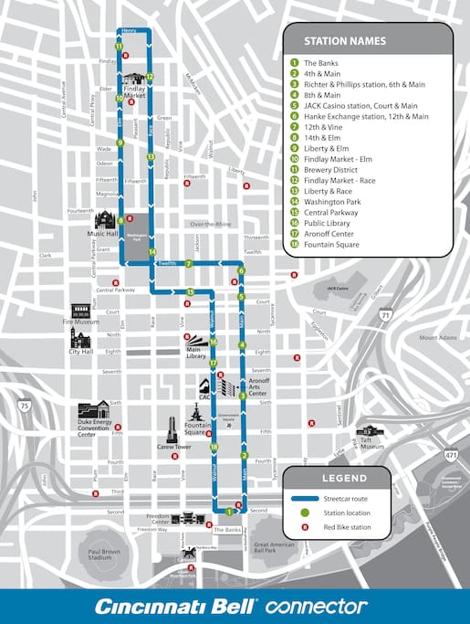 Cincinnati bell map