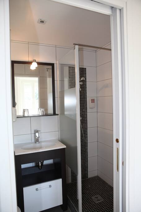 Salle de bains avec douche