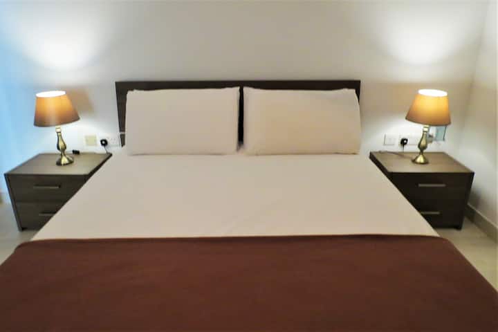 غرفة نوم رئيسية مع حمام داخلي