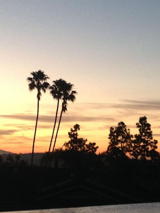 Sunset view from property.