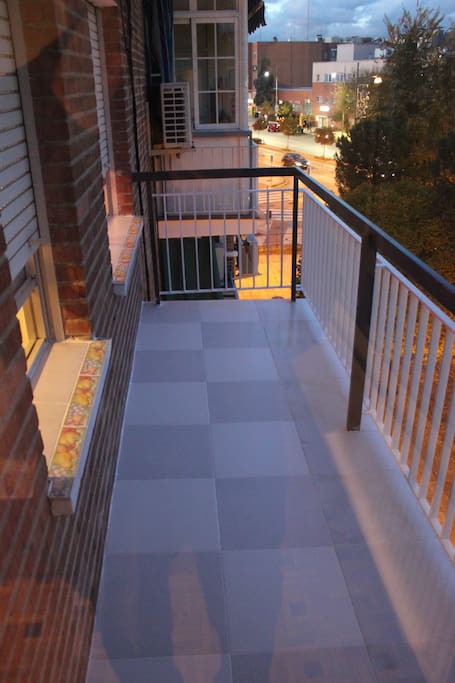 Balcony overlooking square
