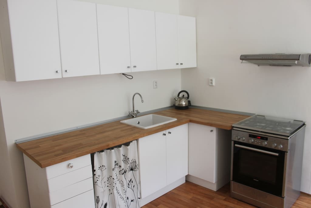 kitchen + living room
