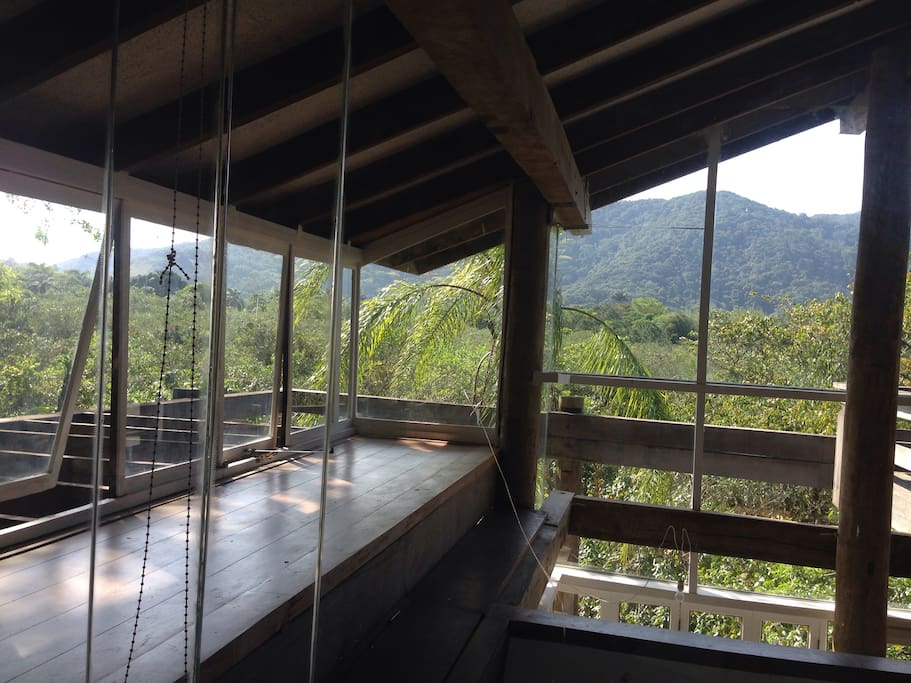 vista de dentro da casa