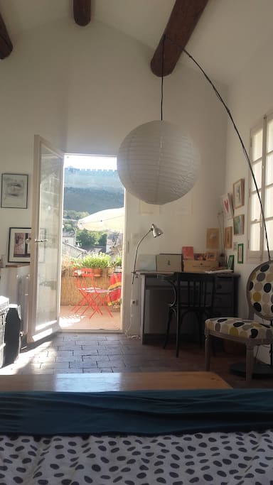 Vue du lit
