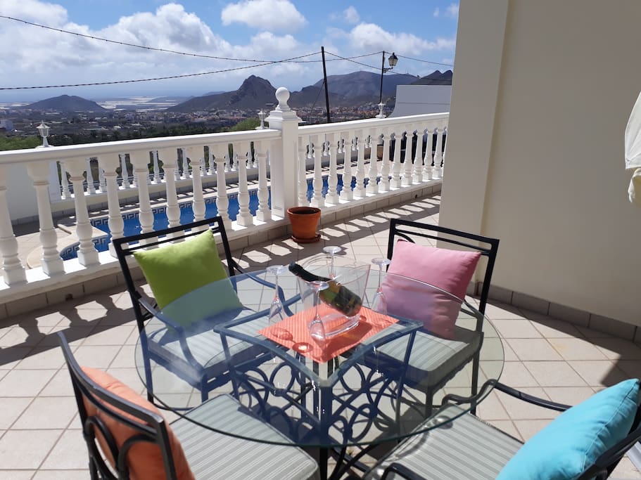 Lunch overlooking the pool area