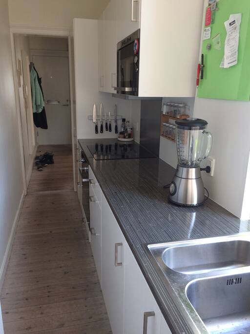 Kitchen, not space for the whole family ;) but it is functional and fully equipped.