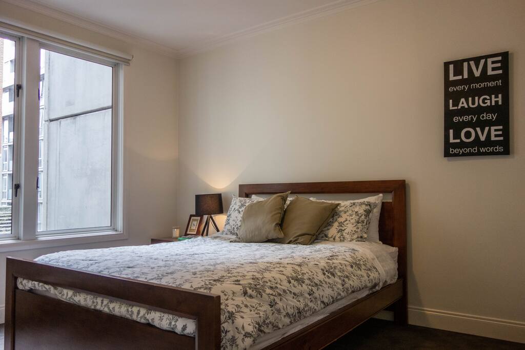 Bedroom #1: super comfy queen size bed.