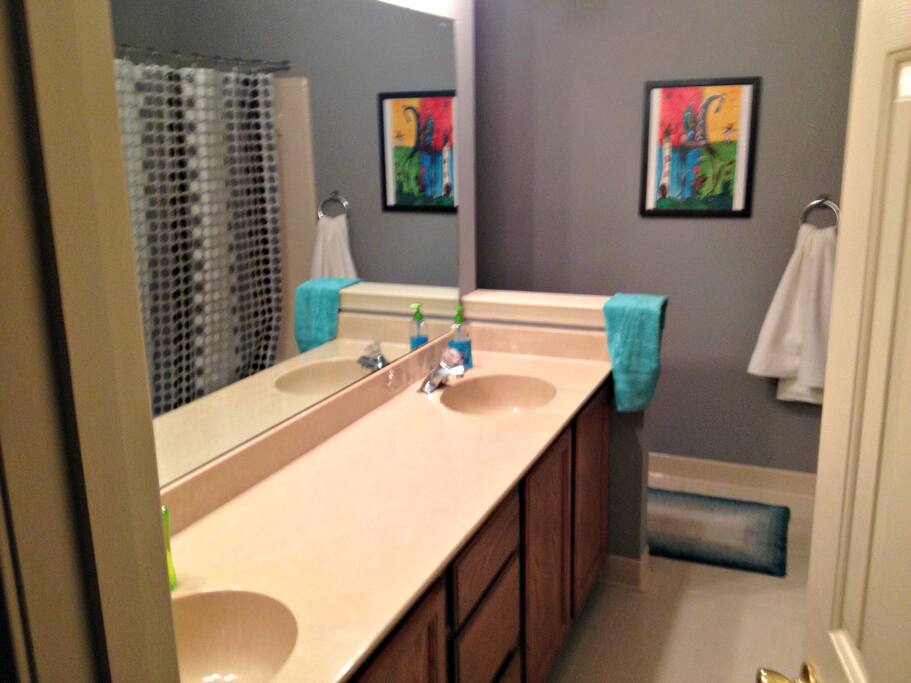 Bathroom shared with other guests (one other room)