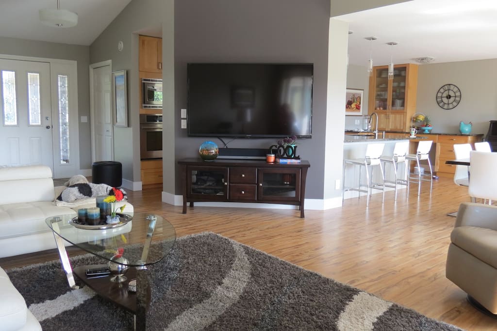 Open concept and 70" TV
