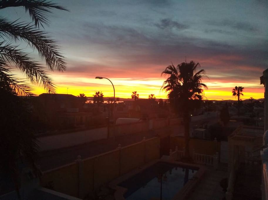 Sunset view from Balcony Terrace