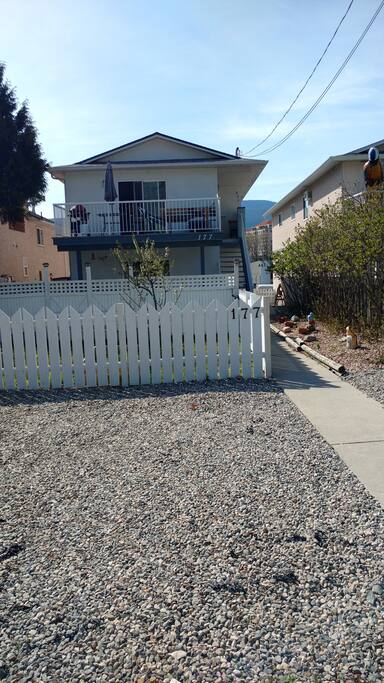 Free parking on the gravel in front of the white picket fence - enough room for three vehicles :)