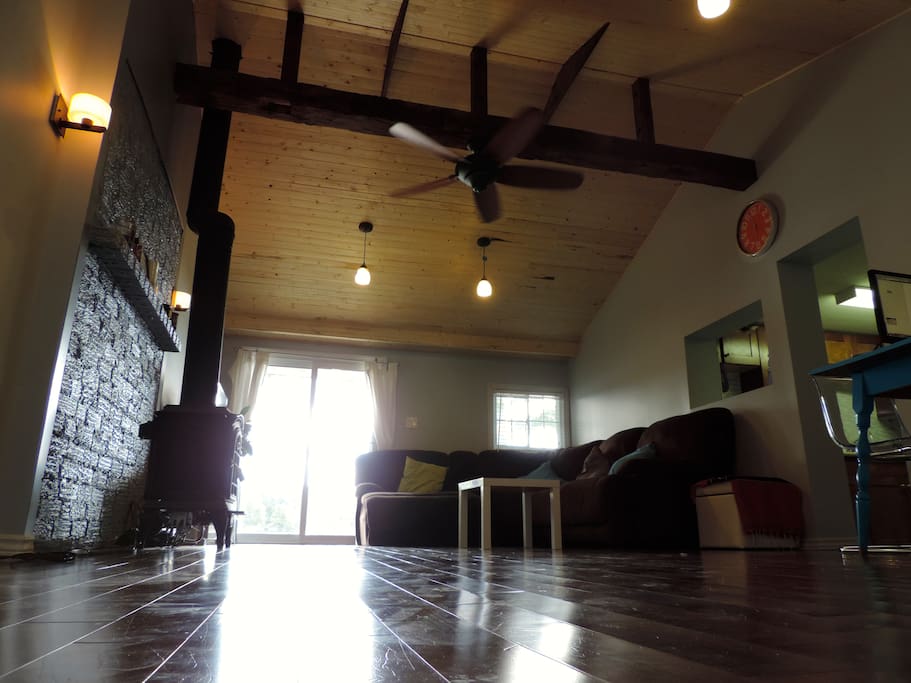 Living Area - Sliding doors out to deck and water.