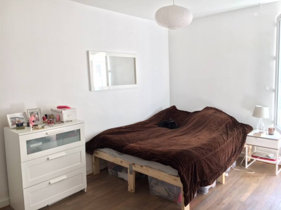 Queen sized bed